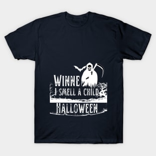 Copy of Winnie I smell a child vintage Halloween costume | Dark colors combination T-Shirt